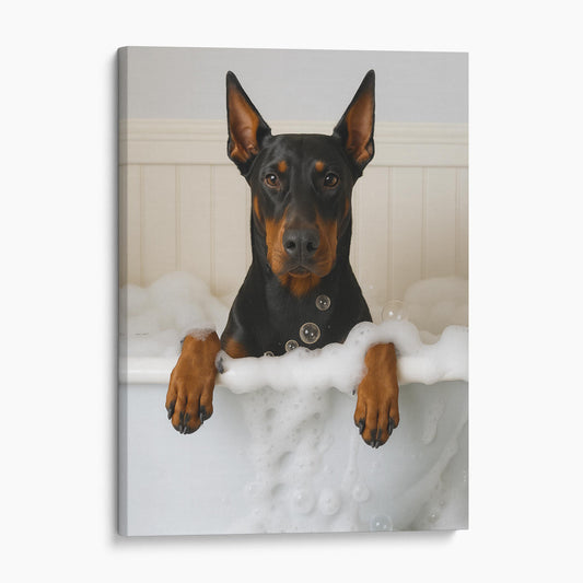 Doberman Dog Bubble Bath