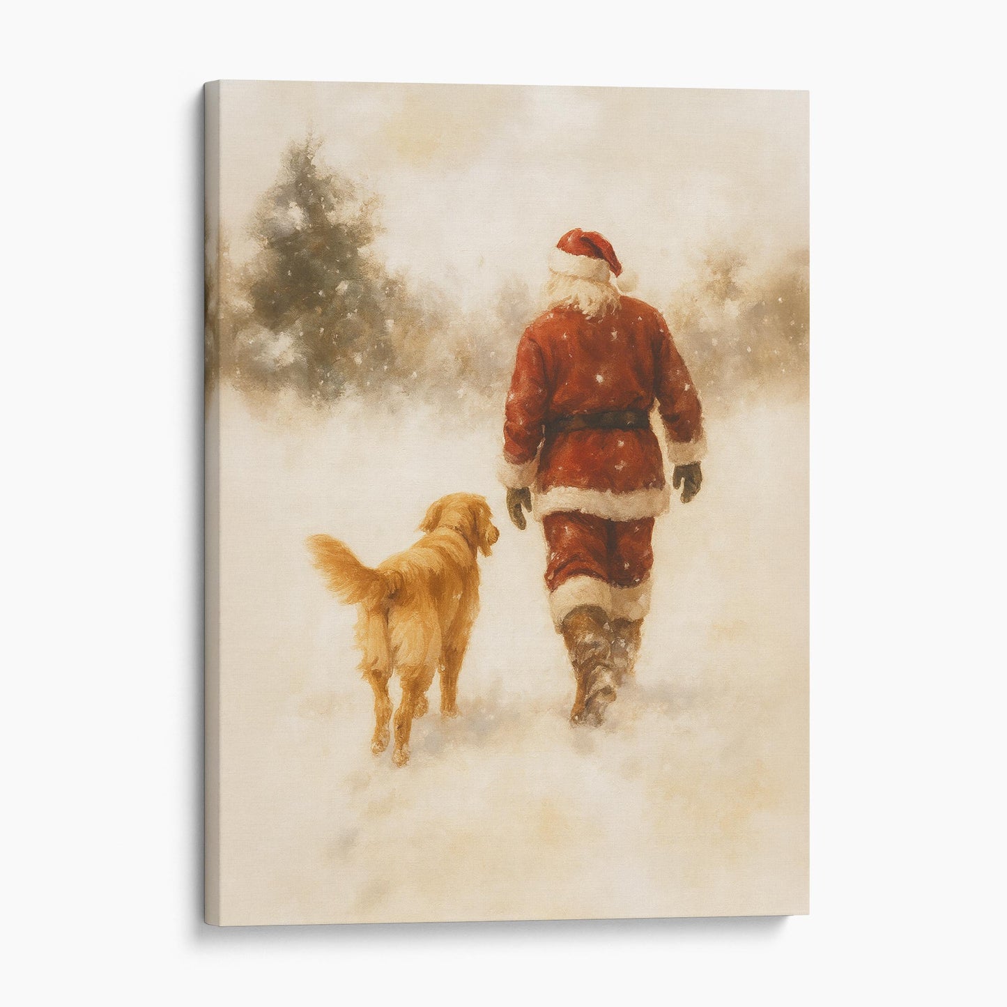 Santa Claus With Dog