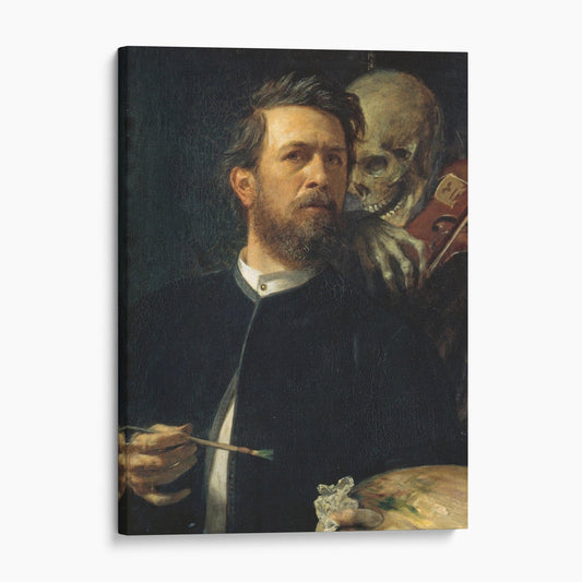 Self Portrait With Death Playing The Fiddle By Arnold Bocklin