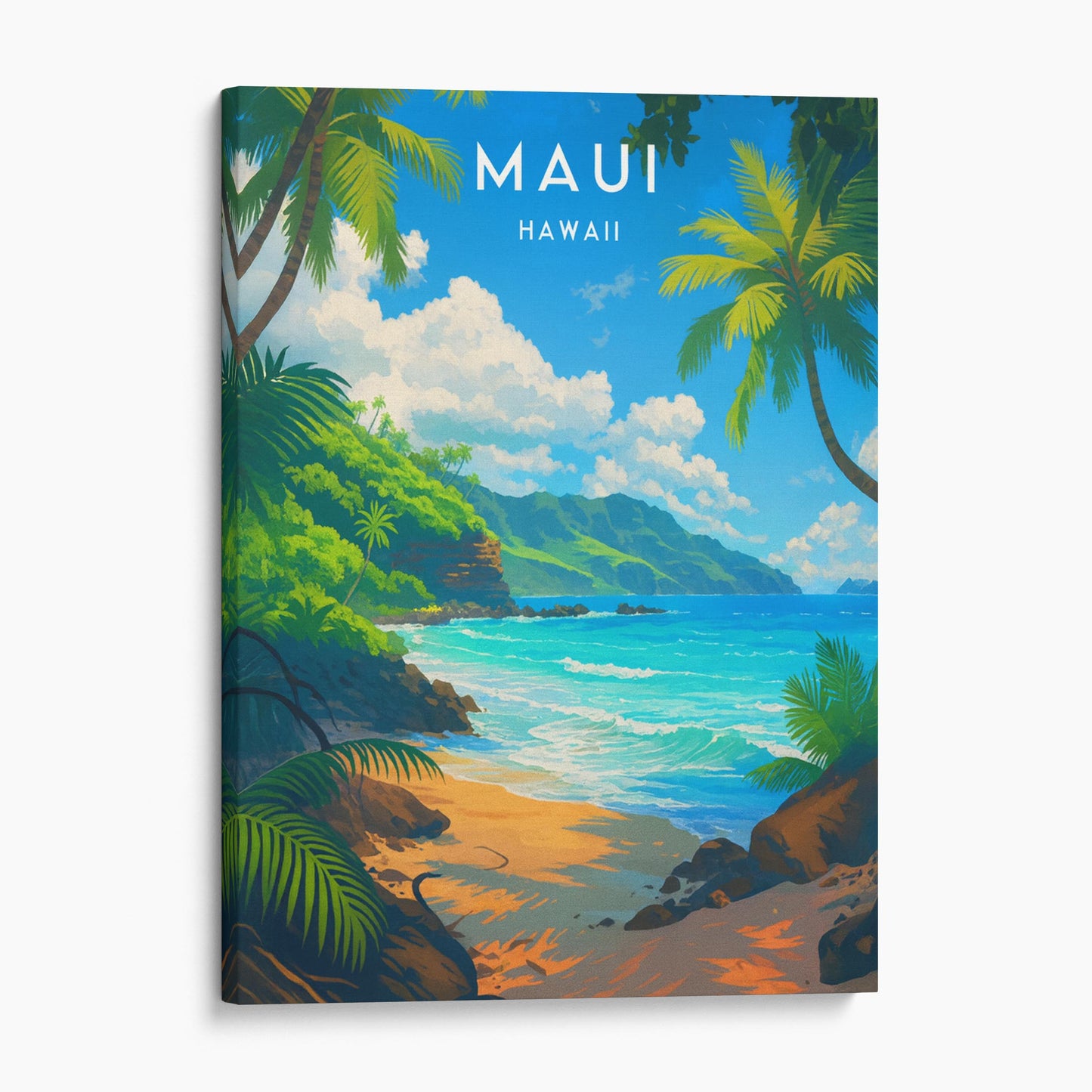 Maui Hawaii Vintage Travel Poster