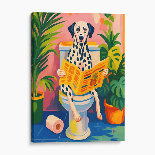 Dalmatian Reading The Newspaper On The Toilet Henri Matisse
