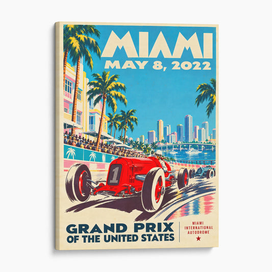 Miami Grand Prix Vintage Poster