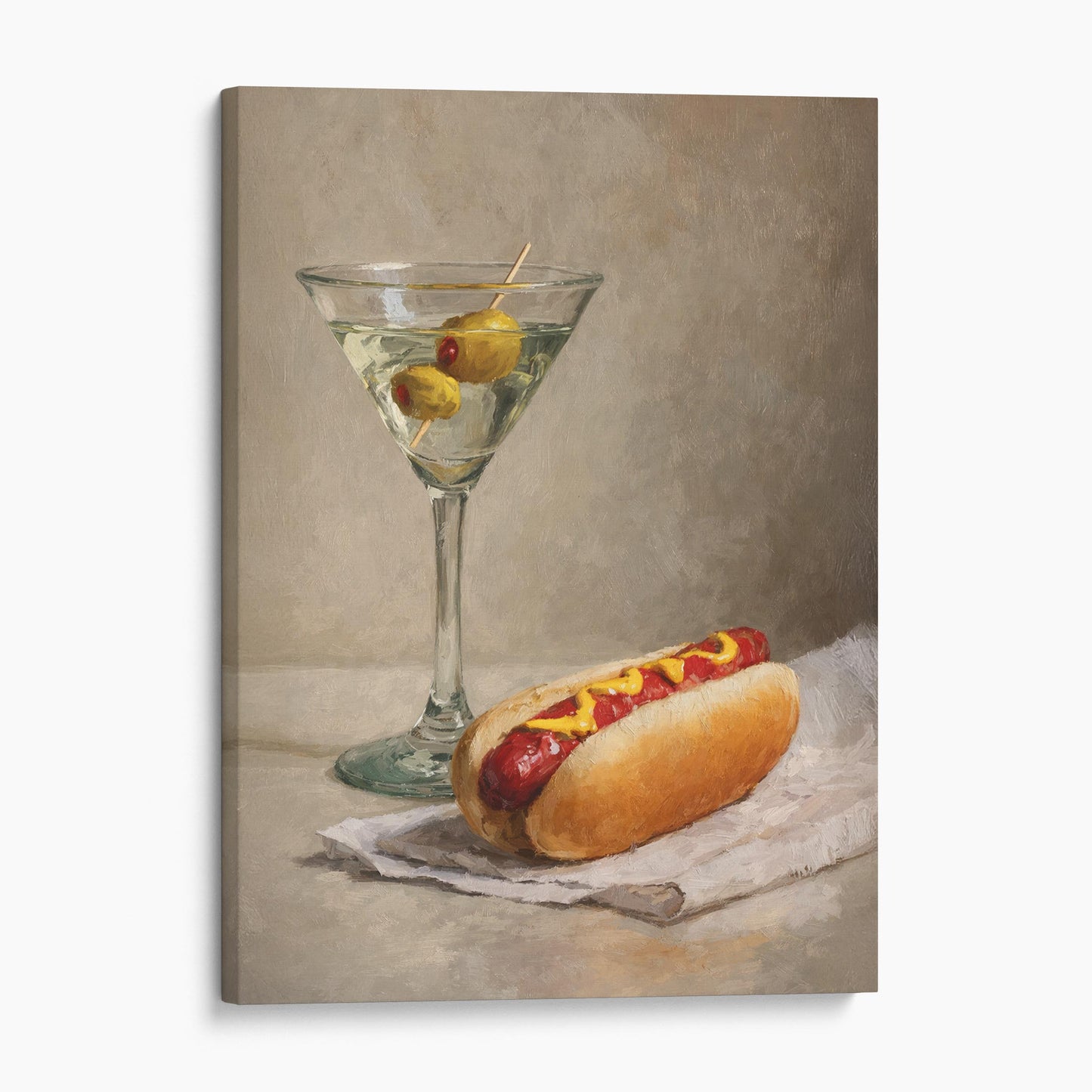 Martini with a Hot Dog