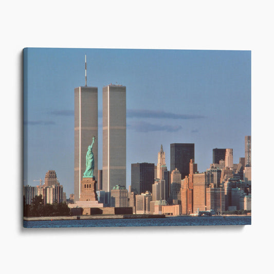 Statue of Liberty and Twin Towers 1980s NYC