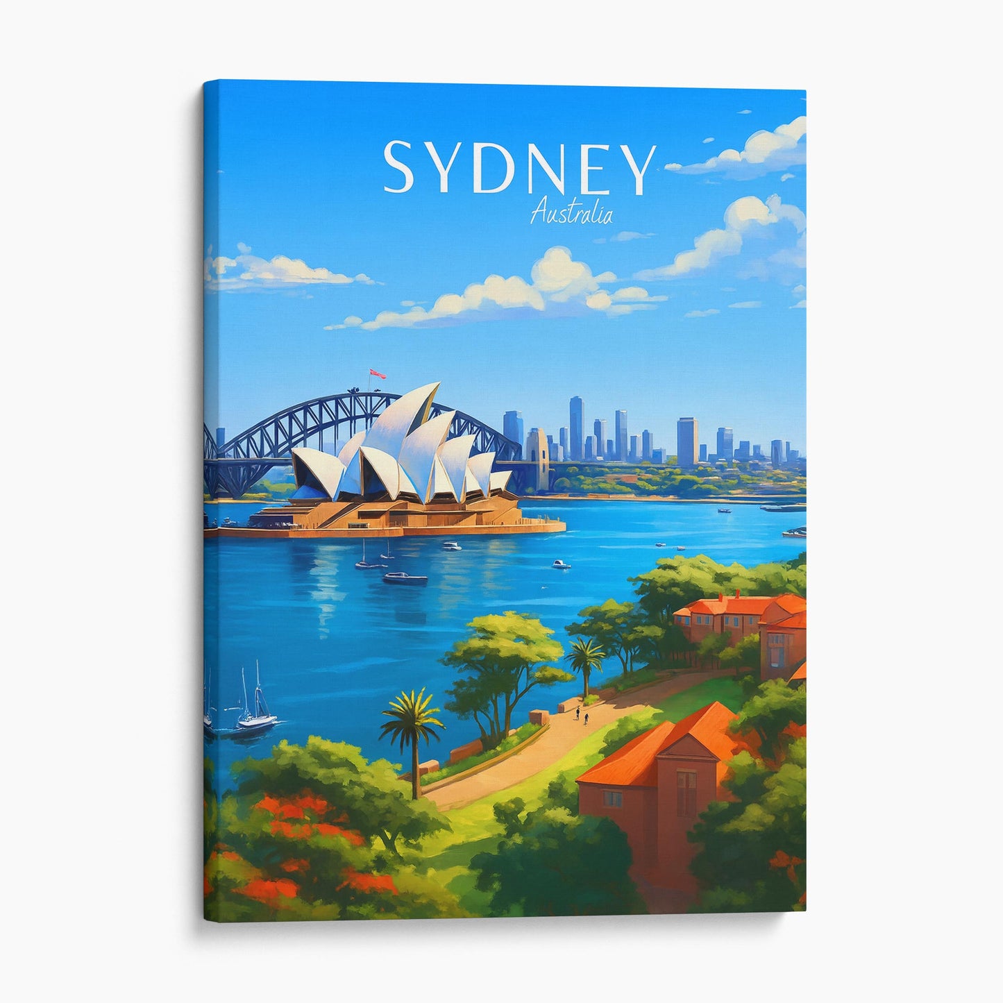 Sydney Australia Vintage Travel Poster