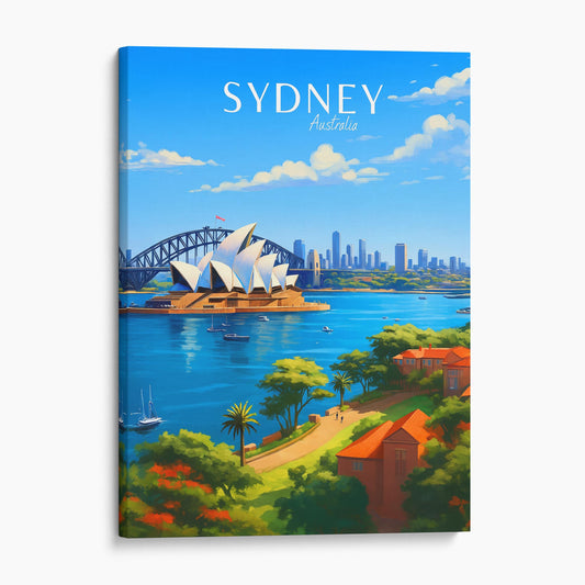 Sydney Australia Vintage Travel Poster