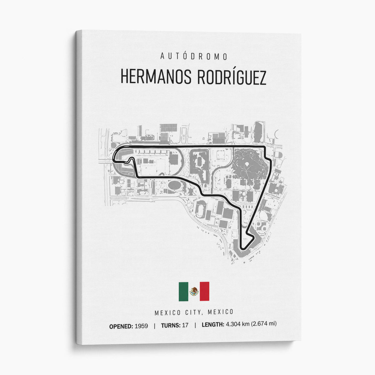 Mexico Grand Prix Race Track Map