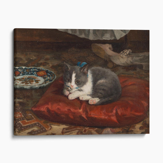 The Cat on the Pillow by Adolf von Becker