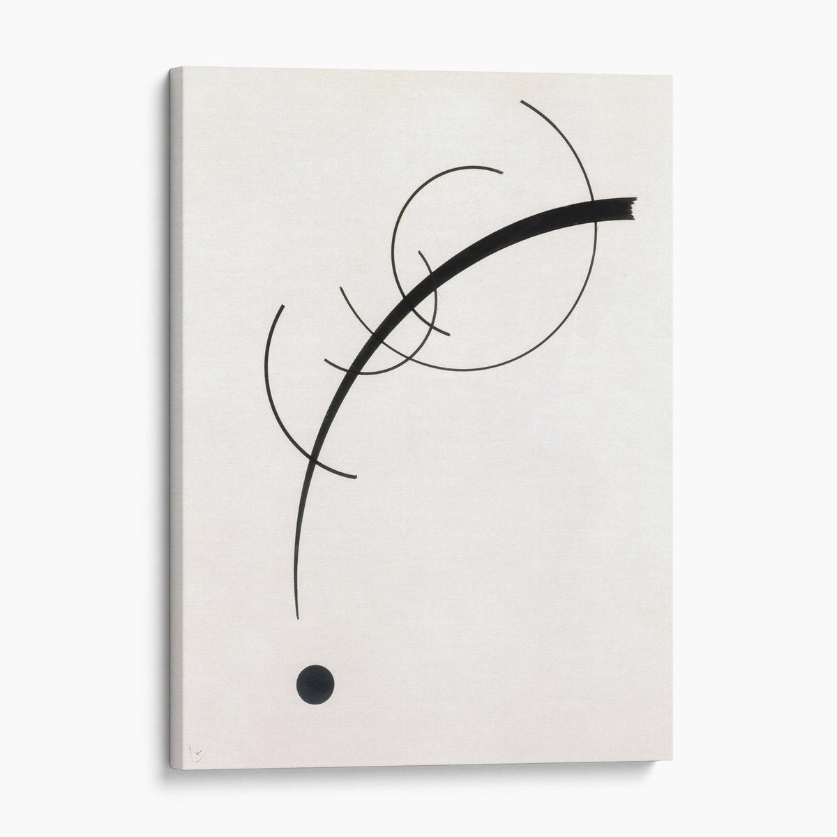 Free Curve to the Point - Accompanying Sound of Geometric Curves 1925 by Kandinsky