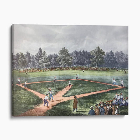 The American National Game of Baseball 1866 by Currier & Ives