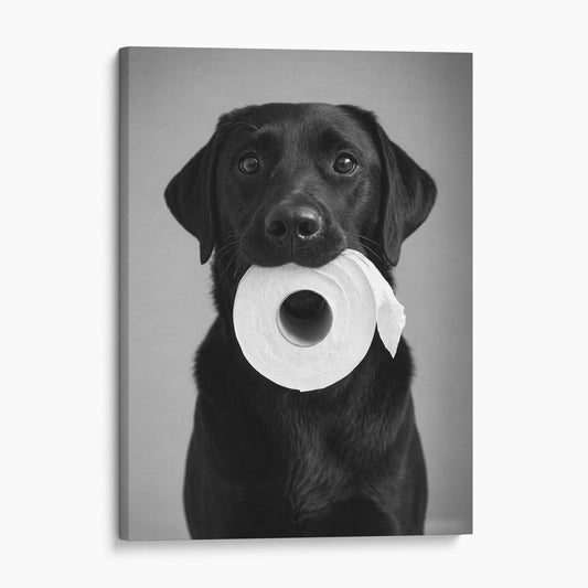 Black Labrador Dog Toilet Paper