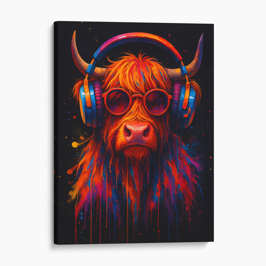DJ Highland Cow Graffiti Banksy