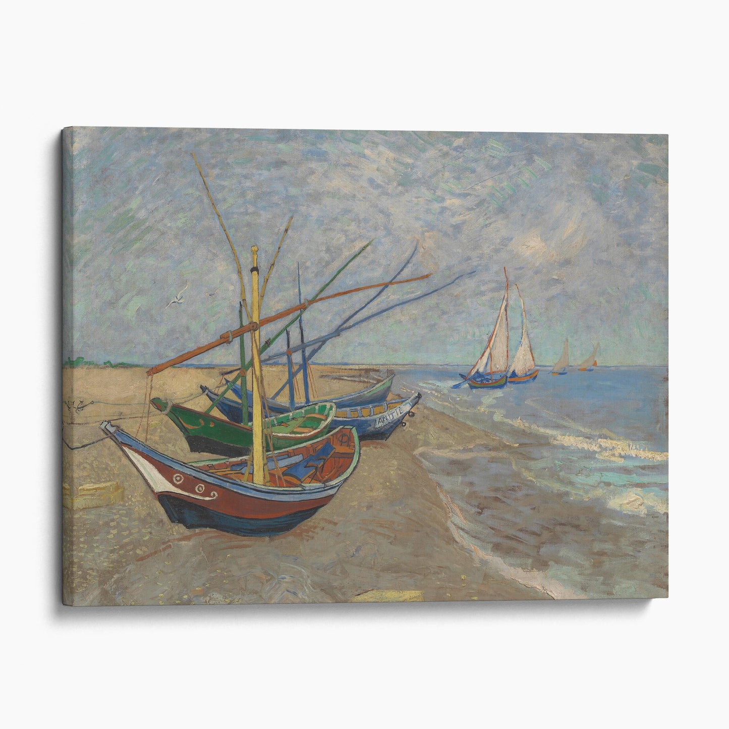 Fishing Boats on the Beach at Saintes-Maries-de-la-Mer by Van Gogh