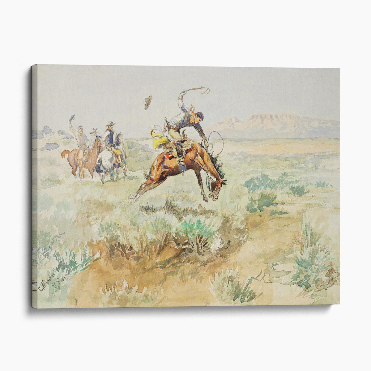 Busting Bronco - Charles M Russell