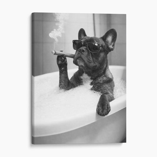French Bulldog Bathtub Cigar