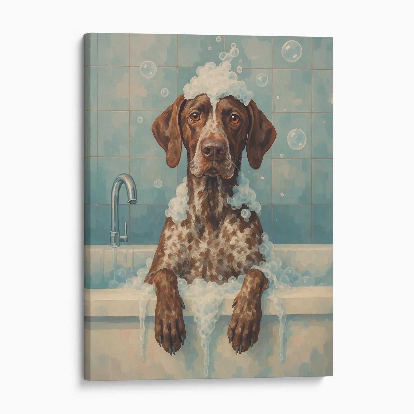 German Shorthaired Pointer Dog Bathtub Bubble Bath
