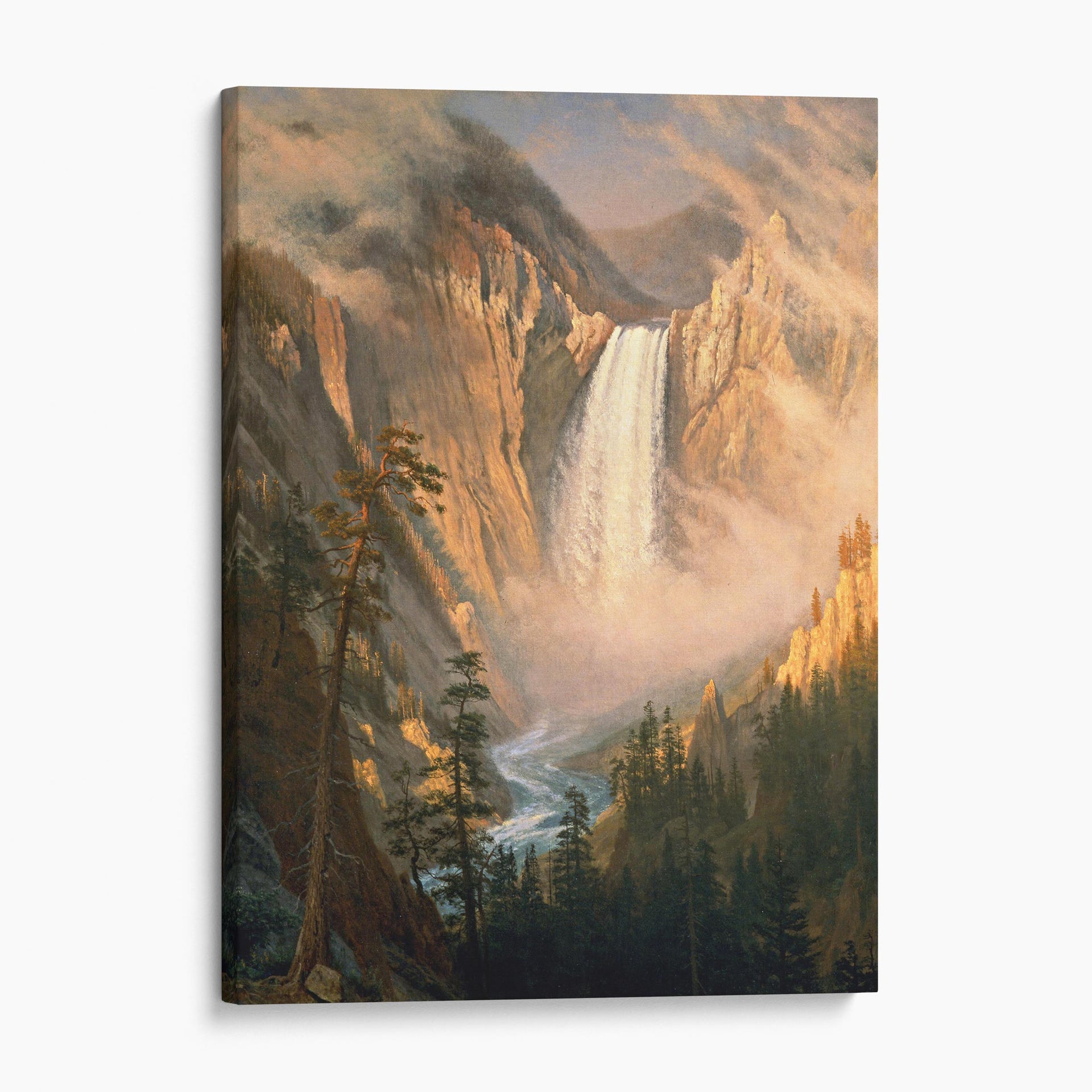 Yellowstone Falls by Albert Bierstadt (30x40 unframed)
