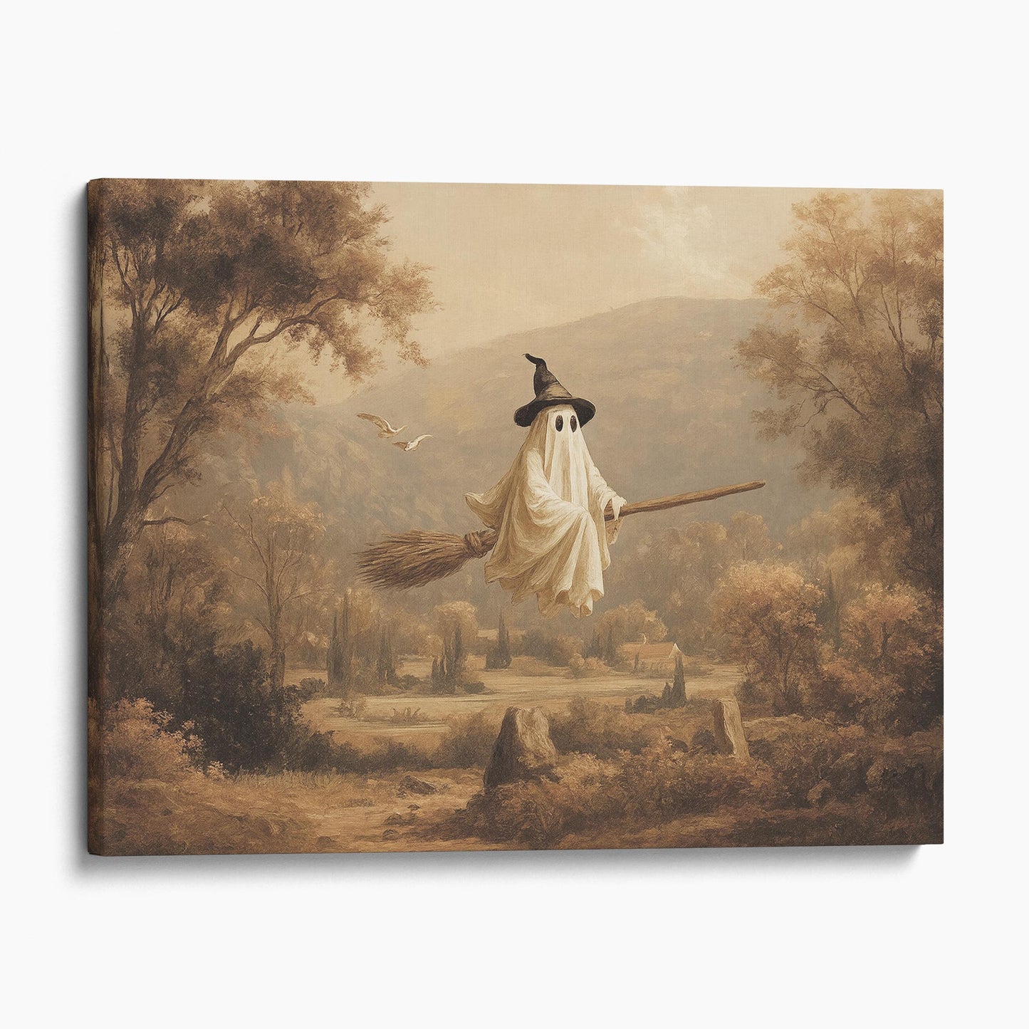 Ghost Flying on a Broomstick