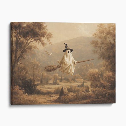 Ghost Flying on a Broomstick