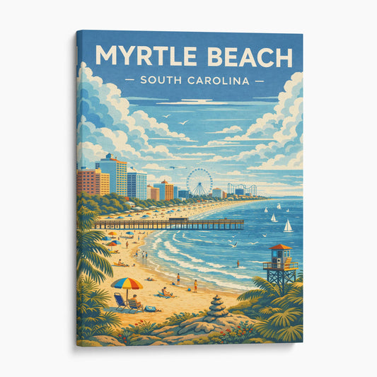 Myrtle Beach South Carolina Travel Poster