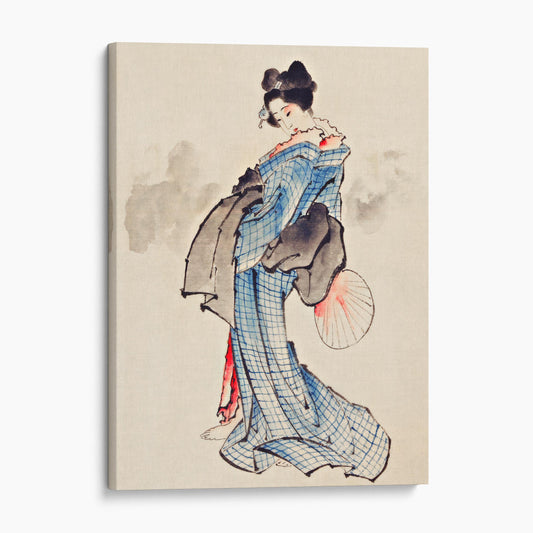 Woman, Full-Length Portrait by Hokusai