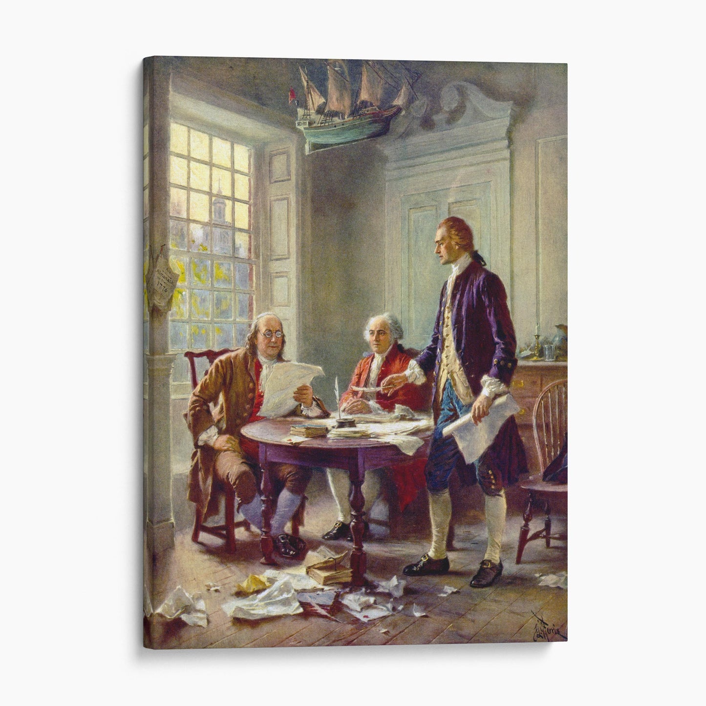 Writing the Declaration of Independence, 1776 by Jean Leon Gerome Ferris