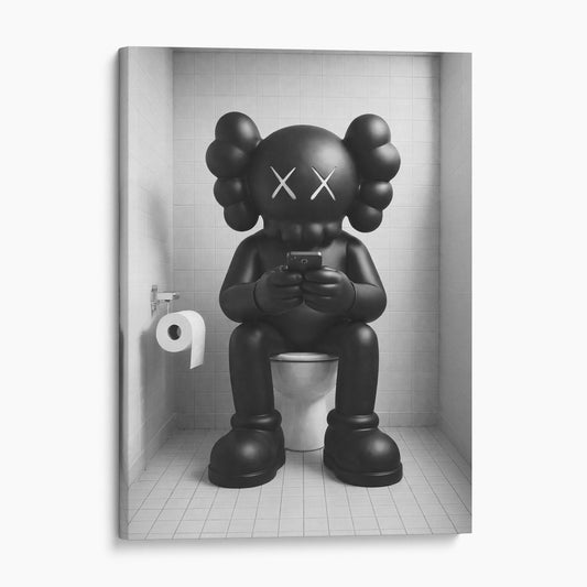 KAWS On The Phone On The Toilet