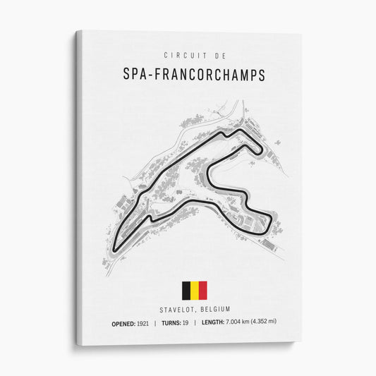 Belgium Grand Prix Race Track Map