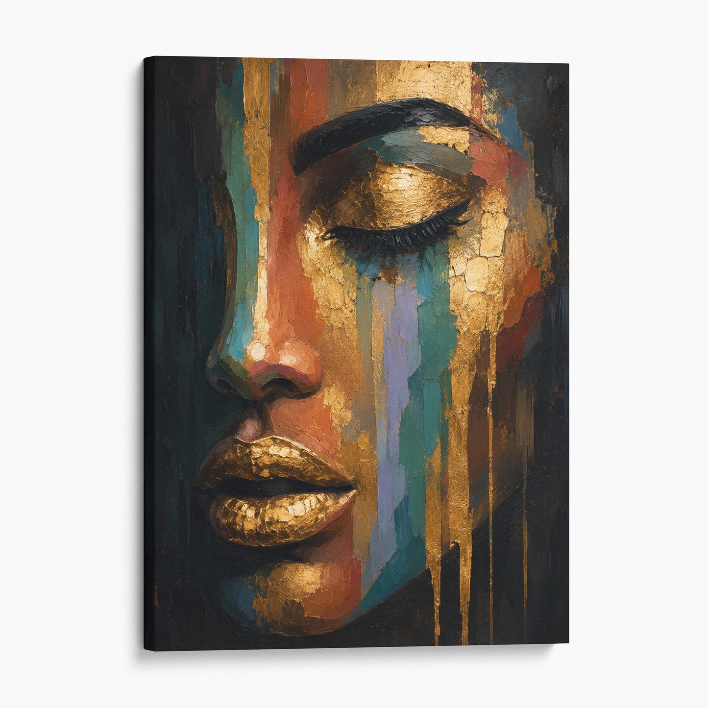 Serenity in Gold Drips