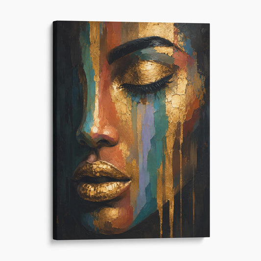 Serenity in Gold Drips