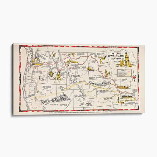 Map of the Trail of Lewis and Clark