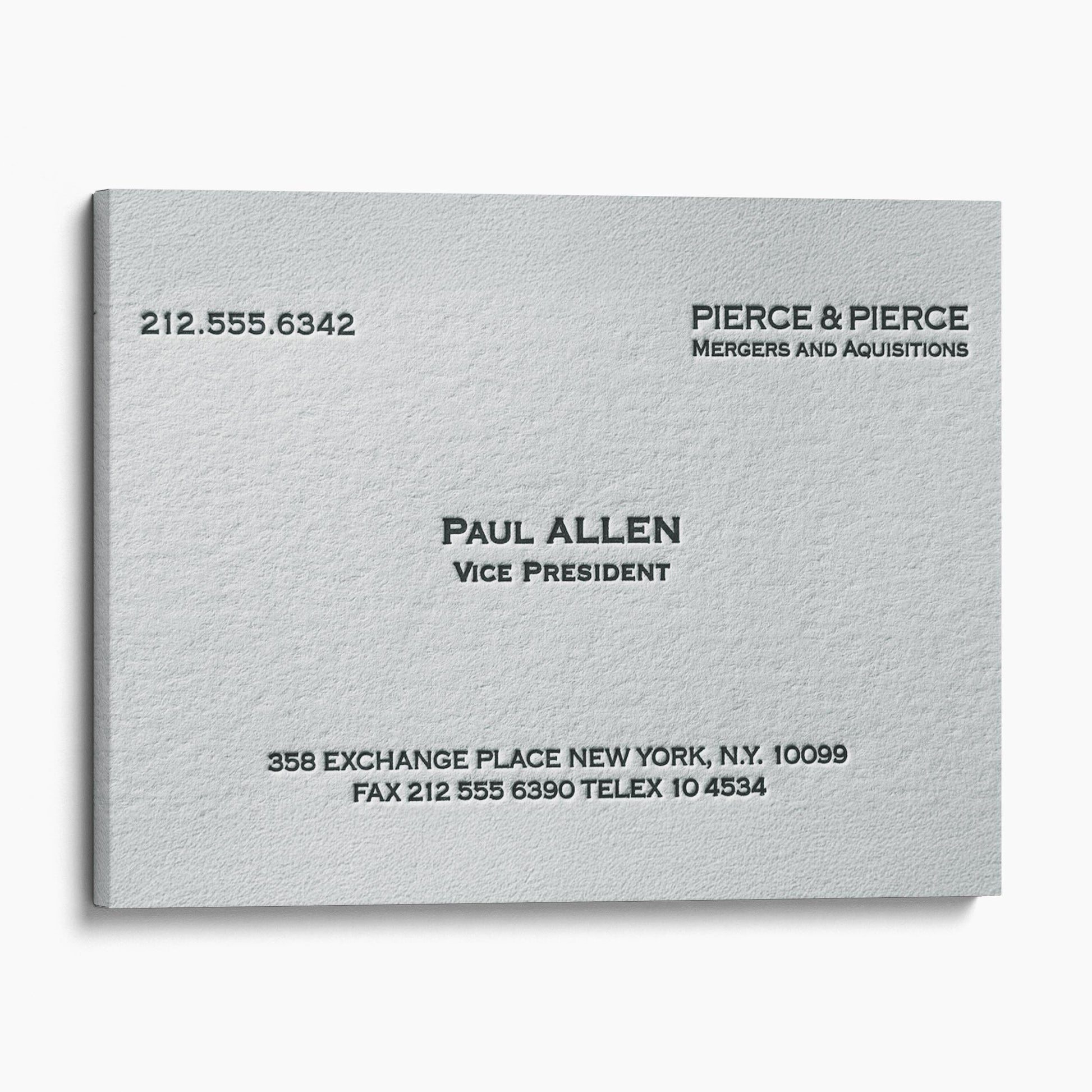Paul Allen Business Card American Psycho