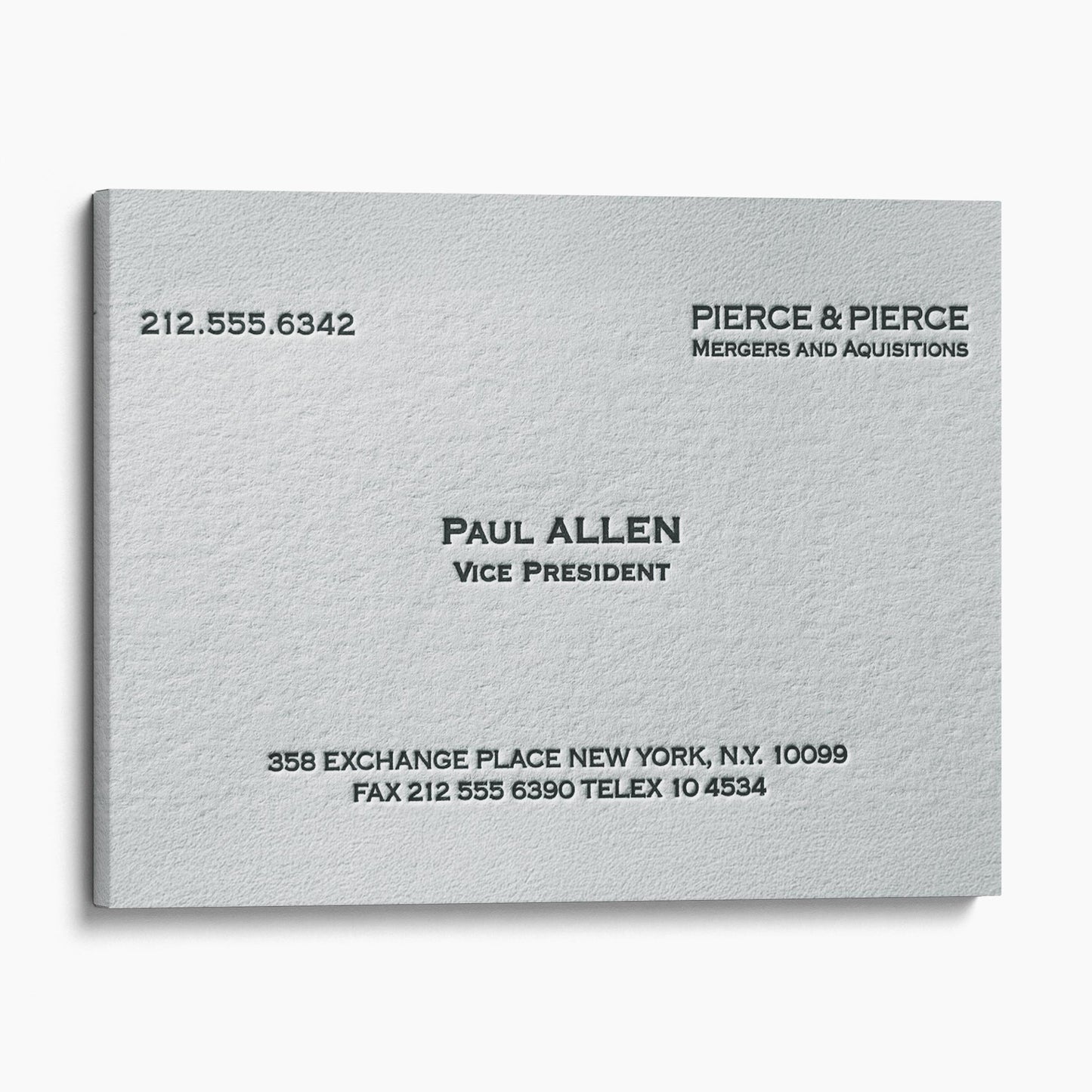 Paul Allen Business Card American Psycho