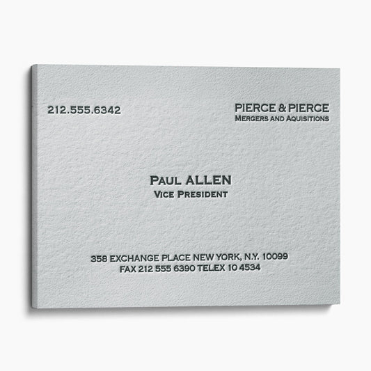 Paul Allen Business Card American Psycho