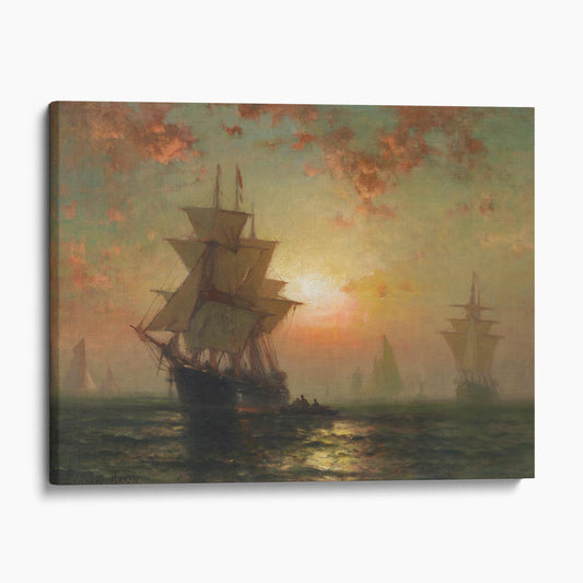 Ships at Night by Edward Moran