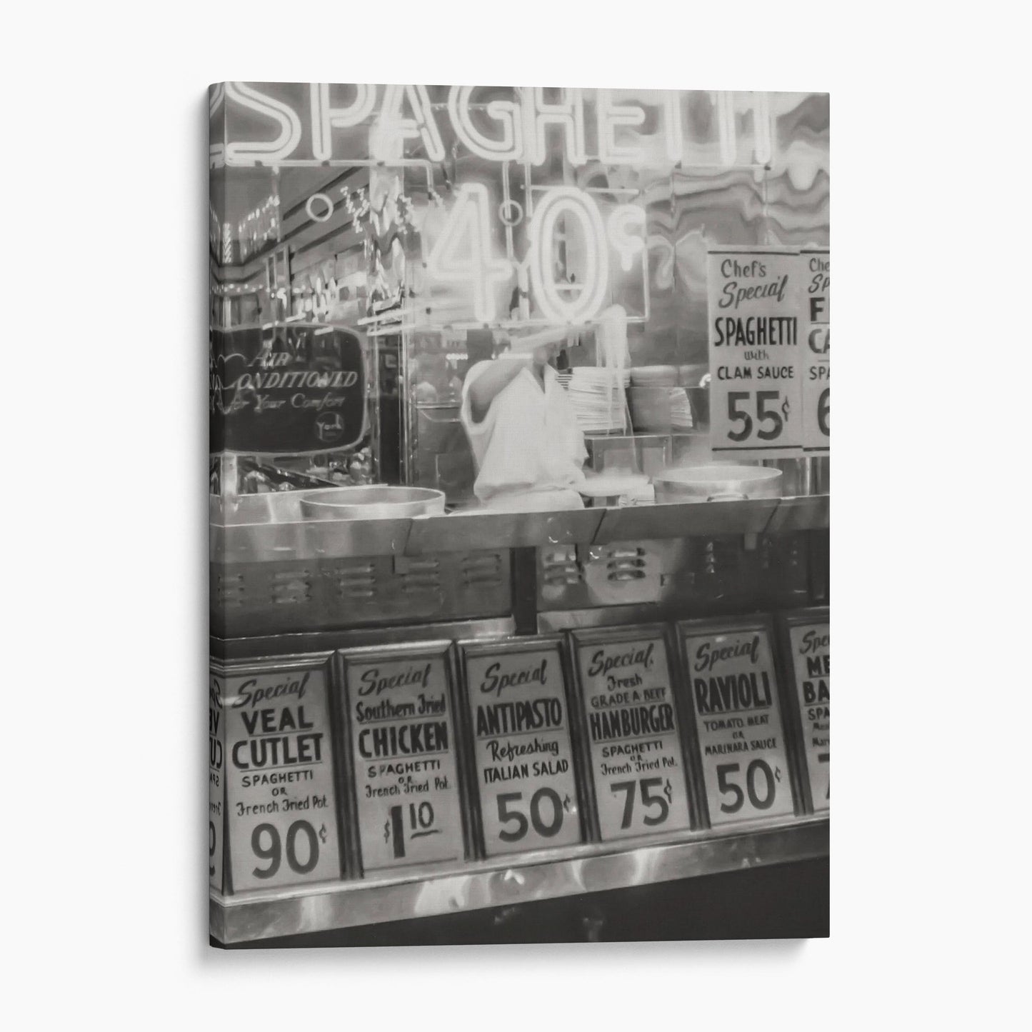 Little Italy NYC Vintage Italian Restaurant, Spaghetti (1957)