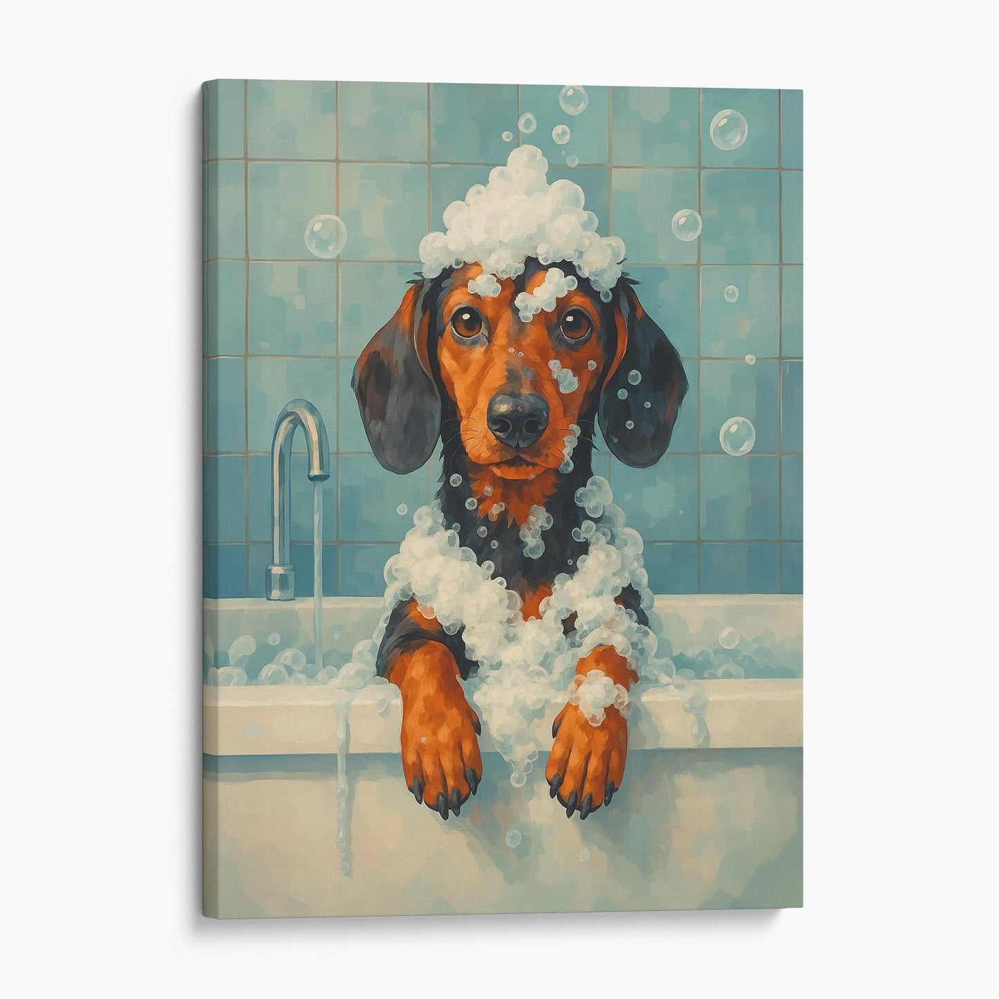 Dachshund Dog Bathtub Bubble Bath