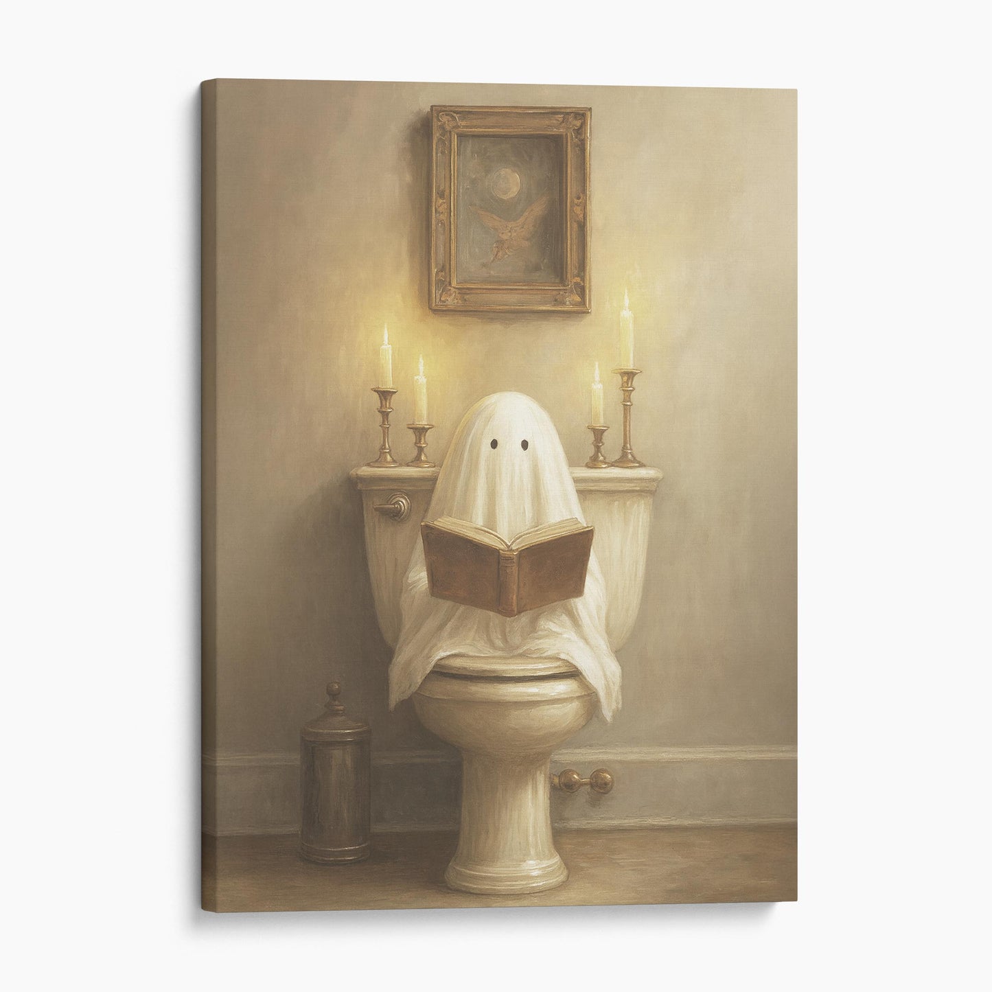 Ghost Reading A Book On The Toilet
