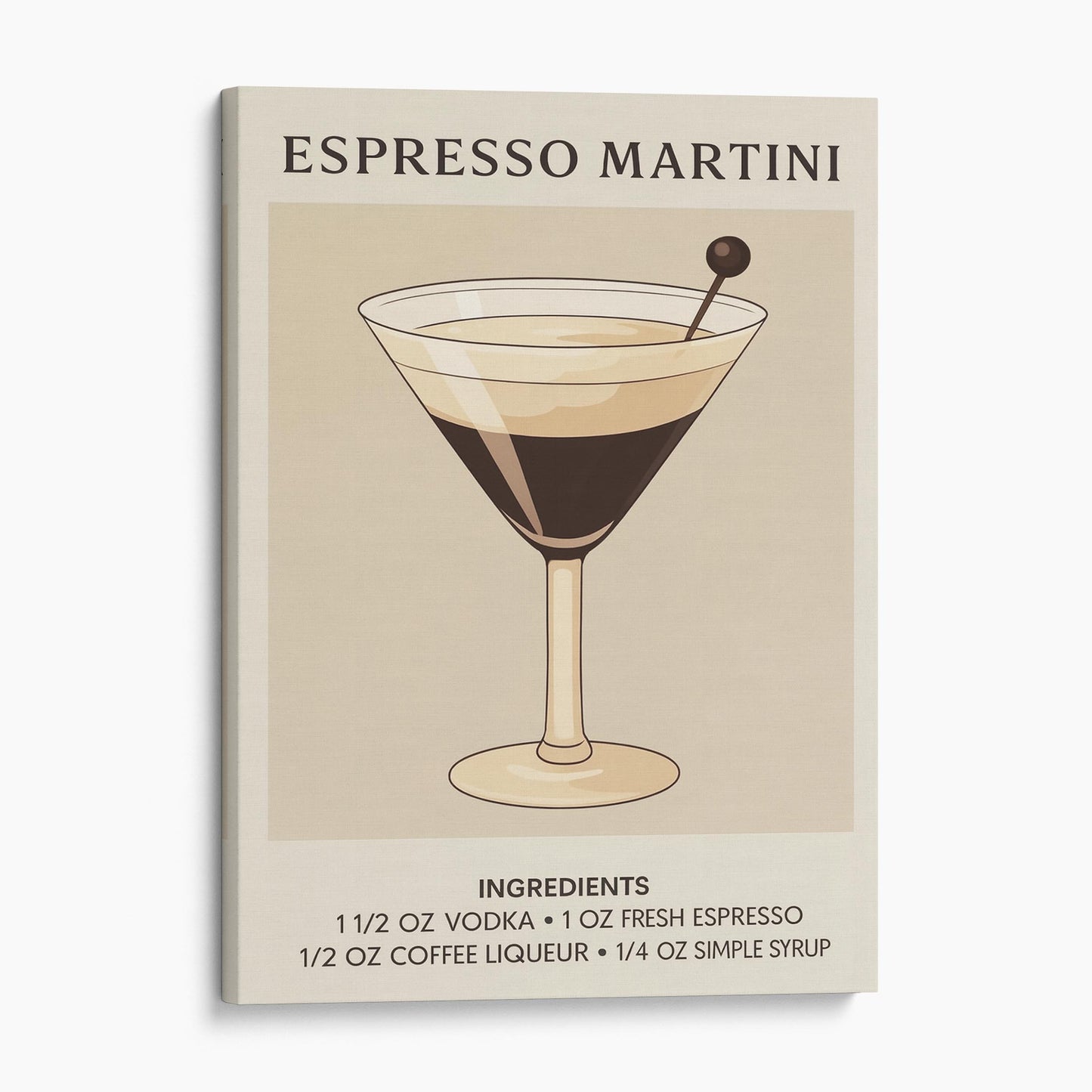 Espresso Martini Vintage Drinking Poster