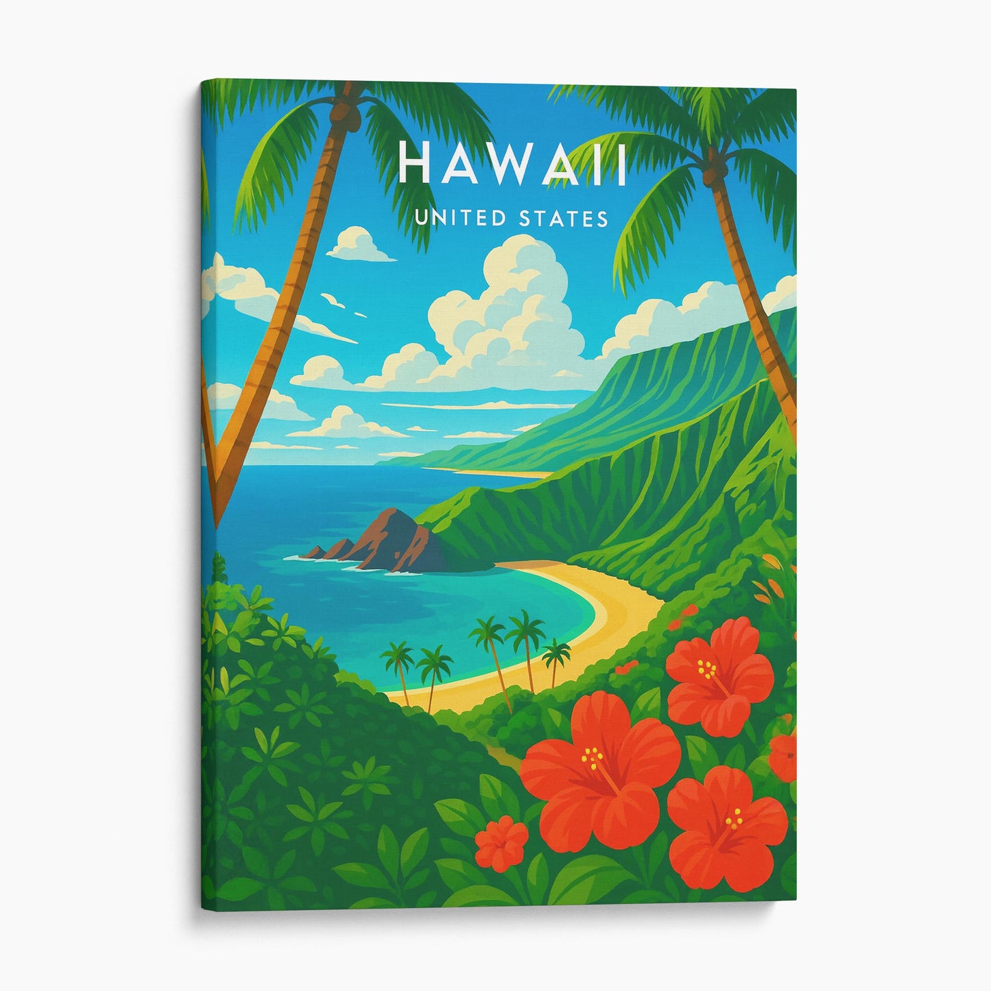 Hawaii Vintage Travel Poster