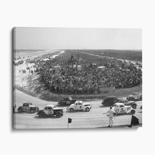 Early Days Daytona 500 On the Beach Stock Car Racing