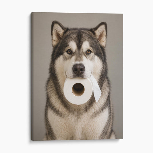 Alaskan Malamute Dog Toilet Paper