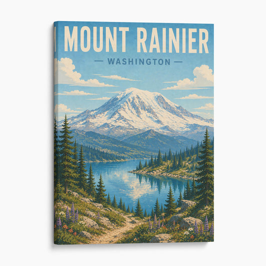 Mount Rainier Washington Travel Poster