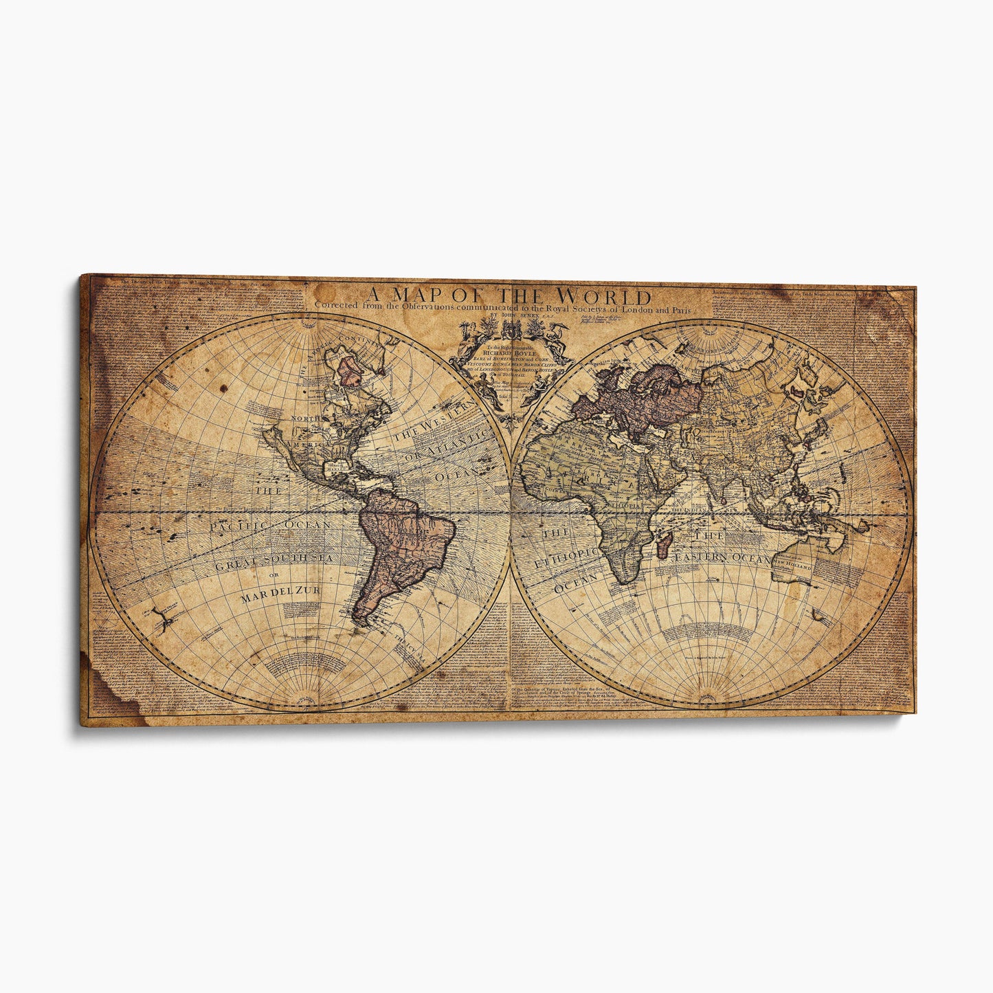 A Map of the World, Royal Society of London and Paris