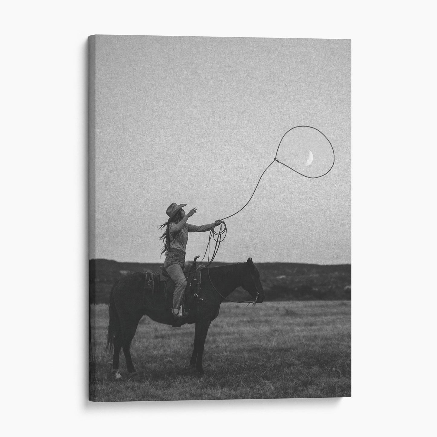 Cowgirl Lassoing The Moon