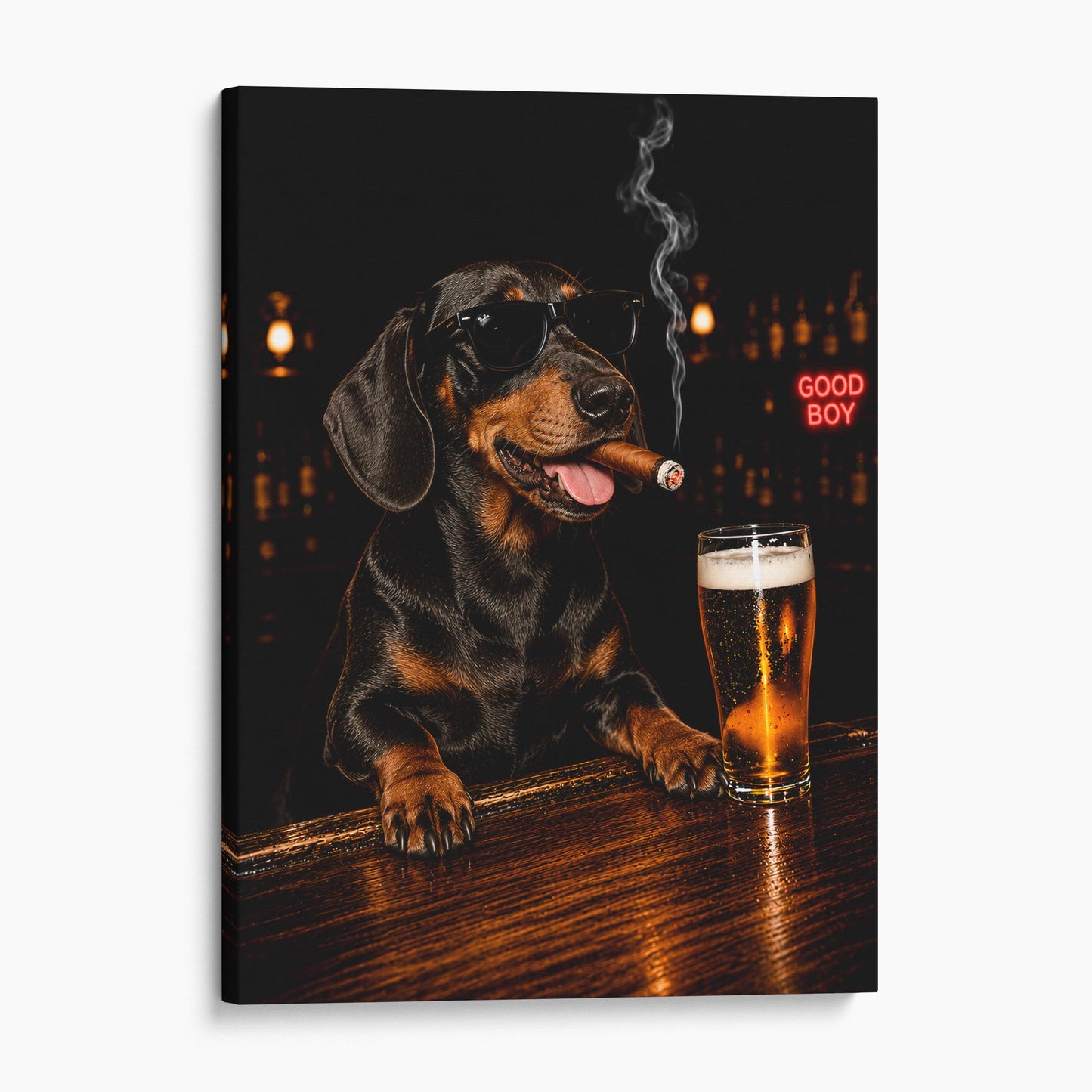 Dachshund Beer And A Cigar