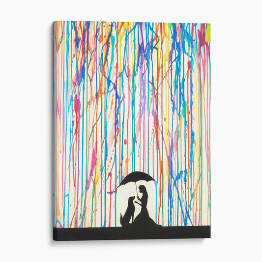 Colored Rain Dog Banksy Graffiti