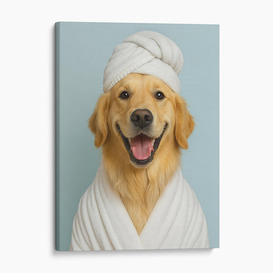 Golden Retriever Dog Bath Towel