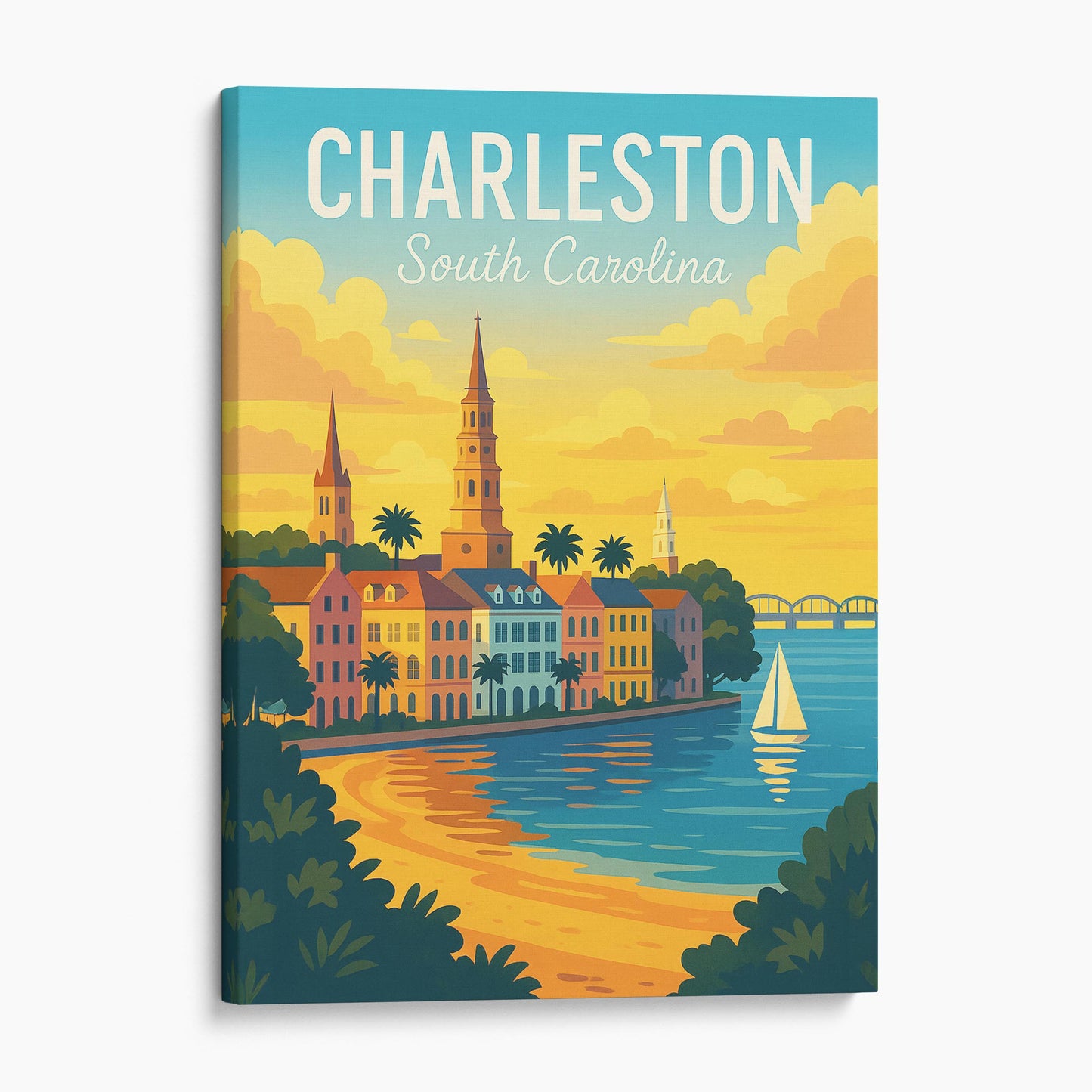 Charleston South Carolina Vintage Travel Poster