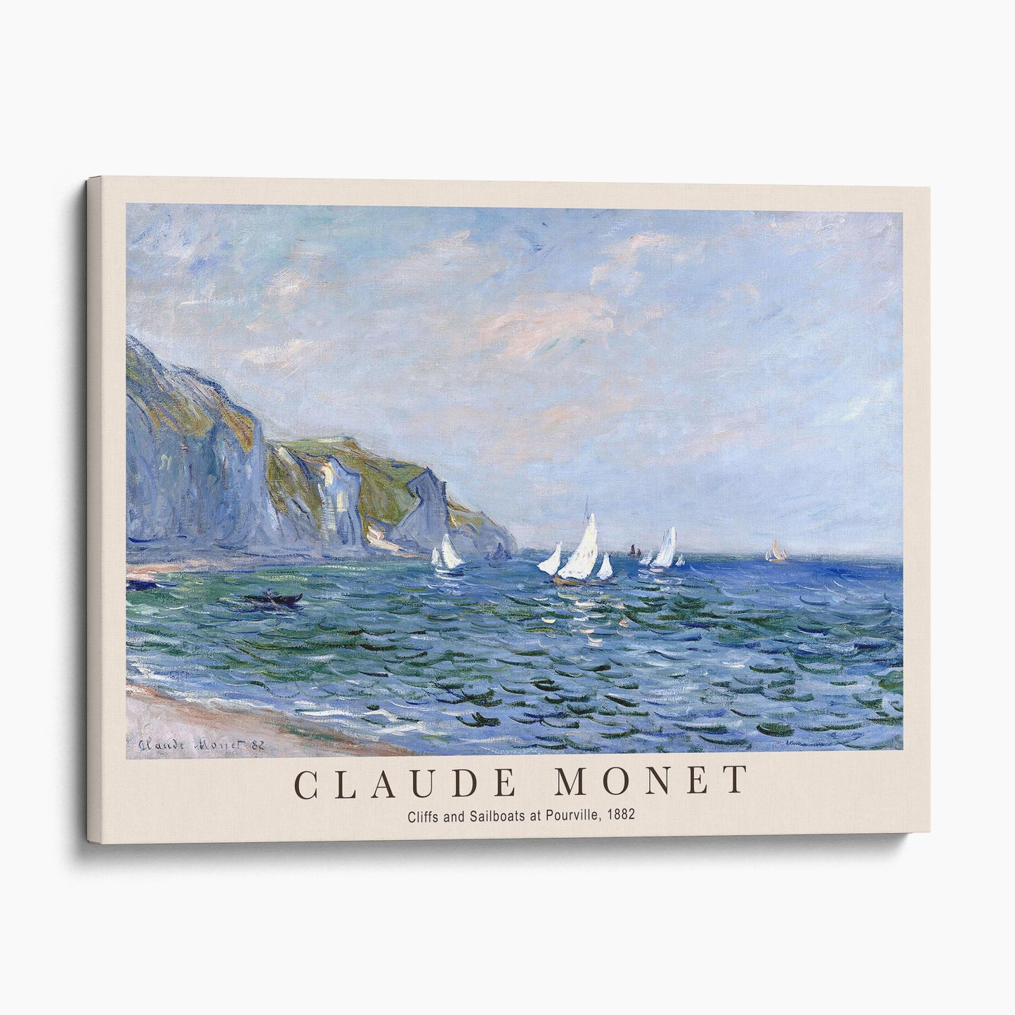 Claude Monet - Cliffs and Sailboats at Pourville